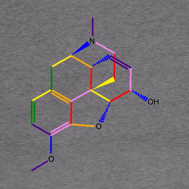 Codeine Molecule Rainbow Chemistry by ChemECool